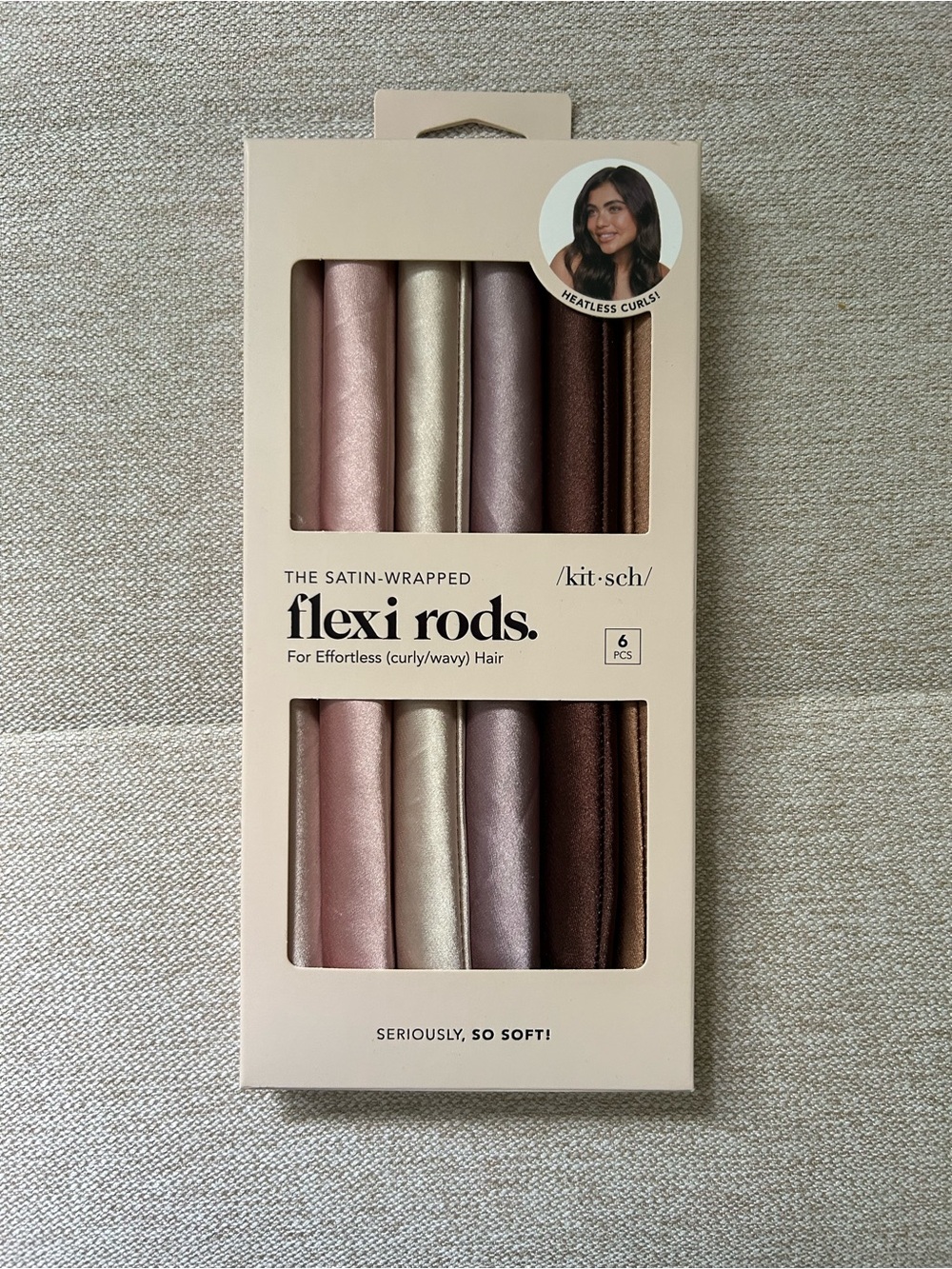 Kitsch Satin-Wrapped Flexi Rods - Set of 6